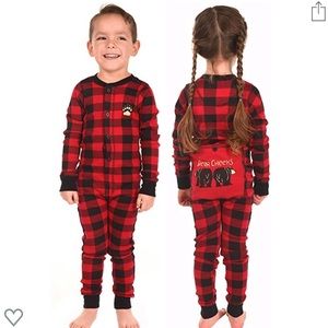 Buffalo plaid onsie pjs